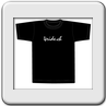 t shirt noir ecriture brod�e blanche 