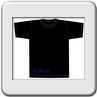 t shirt noir ecriture brod�e bleu