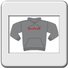 sweet capuche gris ecriture brod�e rouge